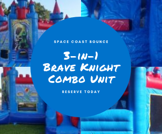 Space Coast Bounce - 3 in 1 Brave Knight Combo Unit Bounce House
